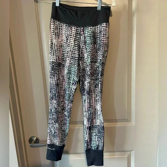 Jessica Simpson 'The Warm Up' Athletic Checker Art leggings - S - Picture 1 of 5